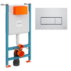 Инсталляция Vitra Core с кнопкой смыва Root S глянец хром 800-1875