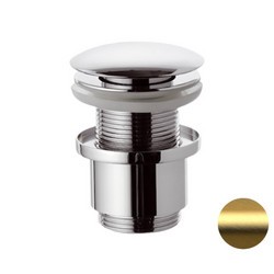 Донный клапан без перелива 1”1/4 Remer 904CC2114BG, золото брашированное