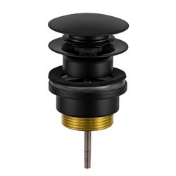 Донный клапан универсальный 1”1/4 Remer 905CCR114NO, черный матовый