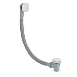 Слив-перелив click-clack для ванны Remer 96PCCBO, белый матовый