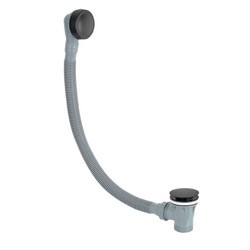 Слив-перелив click-clack для ванны Remer 96PCCNO, черный матовый