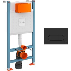 Инсталляция для подвесного унитаза Vitra Core 800-1874 с клавишей смыва Root R черный матовый