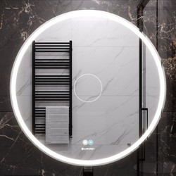 Зеркало LAPARET Electra D80 влагостойкое, подсветка, димер и антизапотевание (подогрев)