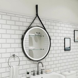 Зеркало Континент Millenium Black LED D500 с подсветкой, сенсорным управлением, черное