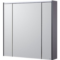 Шкаф с зеркалом Roca Ronda 80 см ZRU9302970 (антрацит/белый глянец)