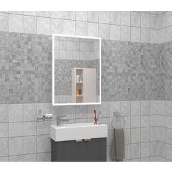 Шкаф с зеркалом Континент Reflex LED 50x80 с подсветкой и сенсорным управлением