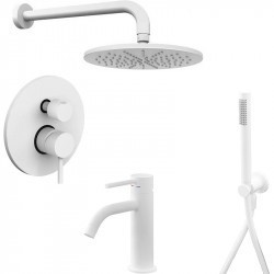 Комплект смесителей Paffoni Light KITLIG018BO071 белый матовый