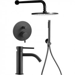 Комплект смесителей Paffoni Light KITLIG015NO071 черный матовый