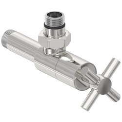 Вентиль Сунержа угловой крест (G 1/2" НР х G 1/2" НР), хром