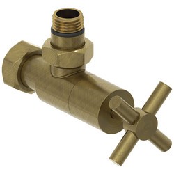 Вентиль Сунержа угловой крест (G 1/2" НР х G 3/4" НГ), состаренная бронза