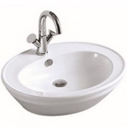 Раковина-чаша CeramaLux Lux Classic 60 3573 белая хром