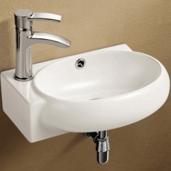 Раковина WeltWasser Aisbach 5011 L 43 белый глянец