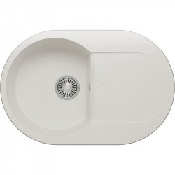 Кухонная мойка Polygran Atol-760 №36 679030 белый хлопок